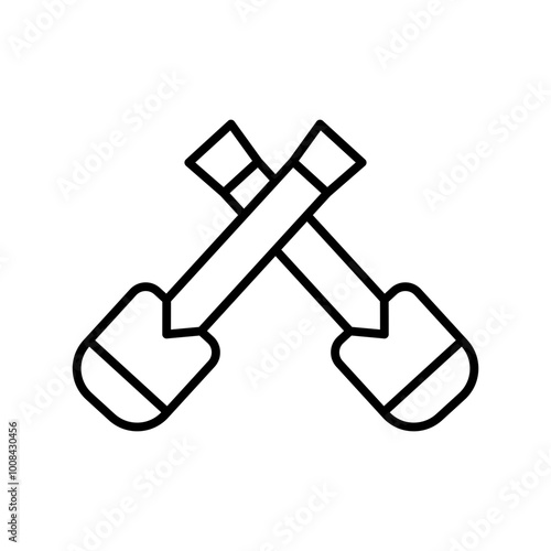 oars line icon