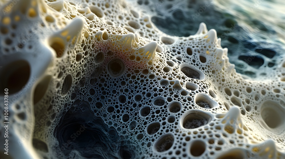 Close-up of a textured surface resembling organic formations. Close-up of a textured surface resembling organic formations.