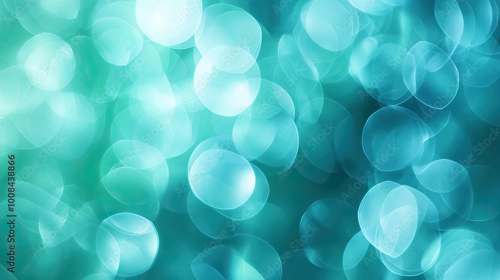 Blue-green bokeh background with soft, overlapping circular shapes and smooth light gradients, macro photography, providing space for text or design elements. Blue-green bokeh background with soft, overlapping circular shapes and smooth light gradients, macro photography, providing space for text or design elements.