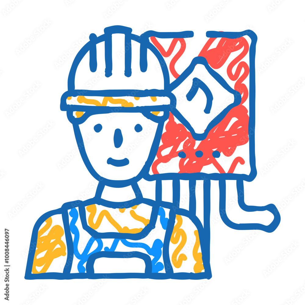 technician gas service doodle icon sketch vector. technician gas service sign. isolated symbol illustration technician gas service doodle icon sketch vector. technician gas service sign. isolated symbol illustration