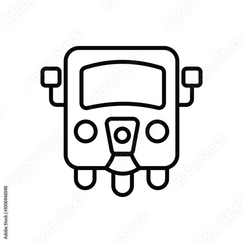 Rickshaw icon vector stock illustration