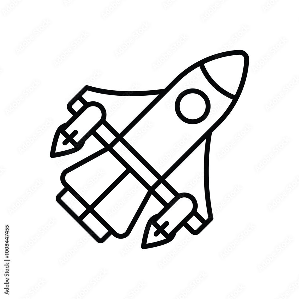 Obraz premium Space Shuttle icon vector stock illustration