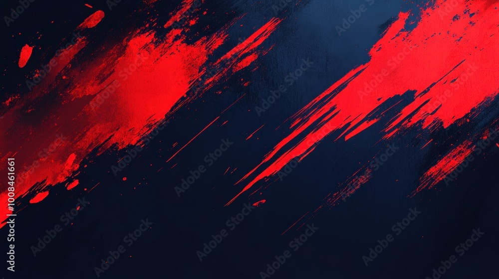 Abstract Red Brush Stroke on Dark Background Abstract Red Brush Stroke on Dark Background