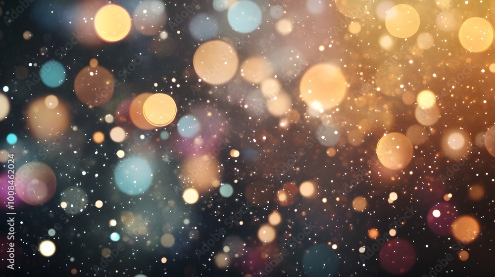 A colorful bokeh effect with shimmering lights and soft focus. A colorful bokeh effect with shimmering lights and soft focus.
