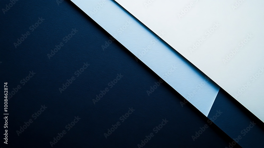 Abstract Blue and White Geometric Composition Abstract Blue and White Geometric Composition
