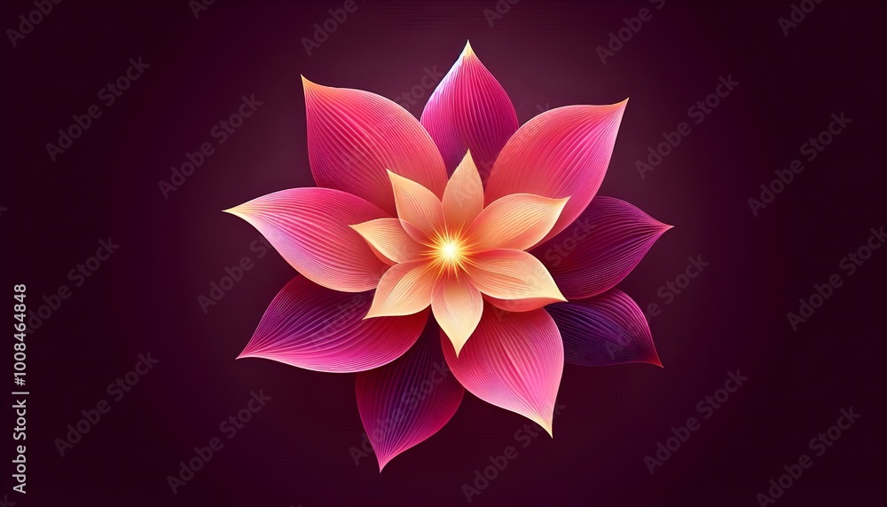 Fototapeta premium Abstract pink gradient flower