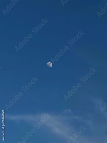 The sky and the moon