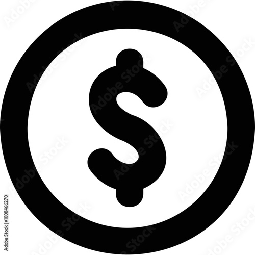 Simple vector icon coin, cent