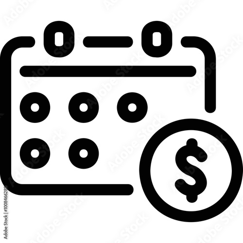 Simple vector icon cost planning