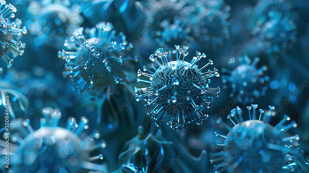 Medical Illustrations. Bacteria and Viruses. Virus Visualization. Germ Illustrations Medical Illustrations. Bacteria and Viruses. Virus Visualization. Germ Illustrations