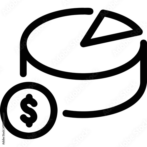 Simple vector icon graph, pie