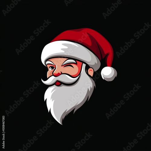 beautiful stylized Christmas Santa decal graphic design vector asset --personalize xtfsea1 --v 6.1 Job ID: a0677f44-07cc-43ae-886e-ced90a81b439 photo