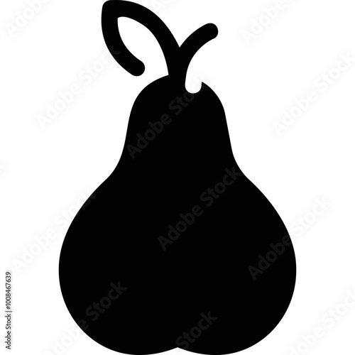 Simple vector icon pear