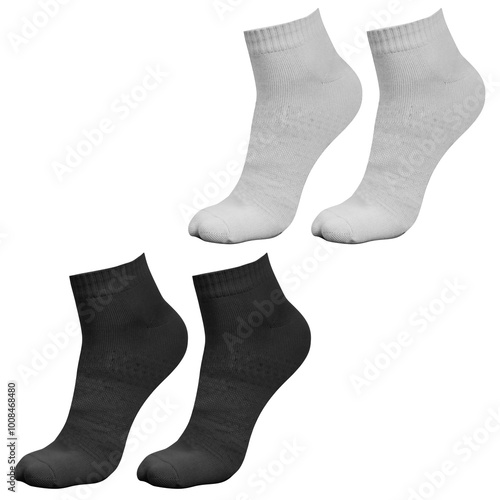 Plain socks are suitable for dummy mockup designs for businesses or brands photo