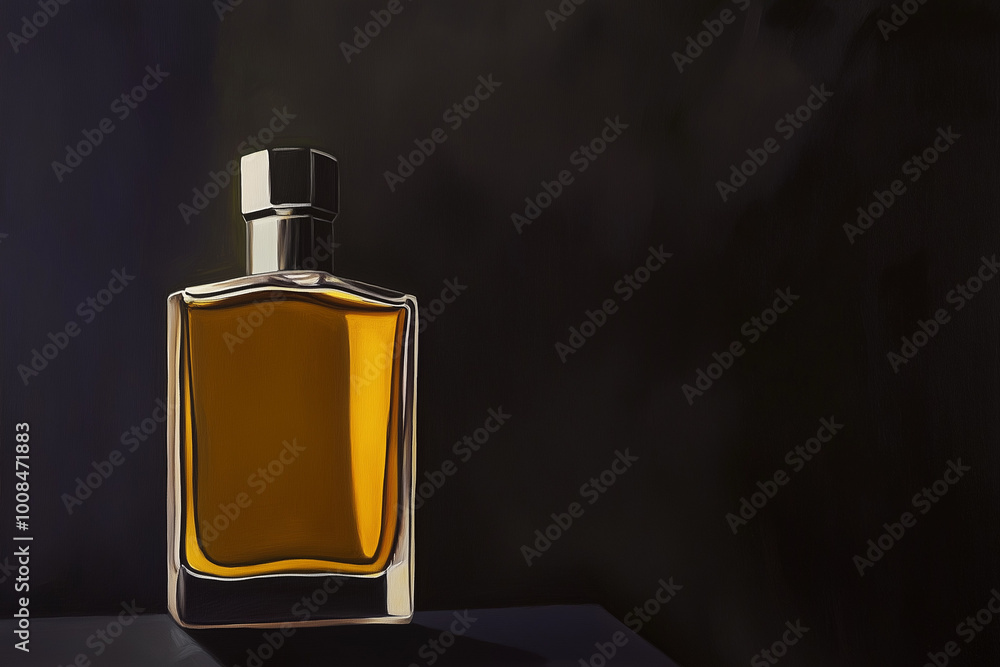 perfume bottle. Elegant Men’s Cologne Bottle with Black Backdrop perfume bottle. Elegant Men’s Cologne Bottle with Black Backdrop