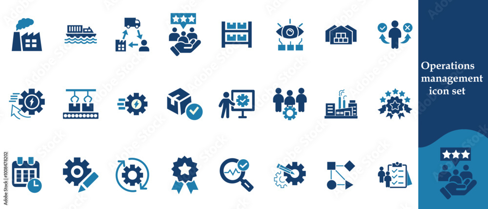 Operations management Editable Stroke icon collections. Containing production, logistics, supply chain, manufacturing, planning, inventory, strategy, customer satisfaction and cost icons Operations management Editable Stroke icon collections. Containing production, logistics, supply chain, manufacturing, planning, inventory, strategy, customer satisfaction and cost icons