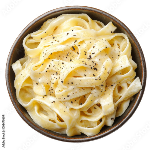 Obraz na płótnie Generative ai illustration of A bowl of fettuccine pasta w salonie