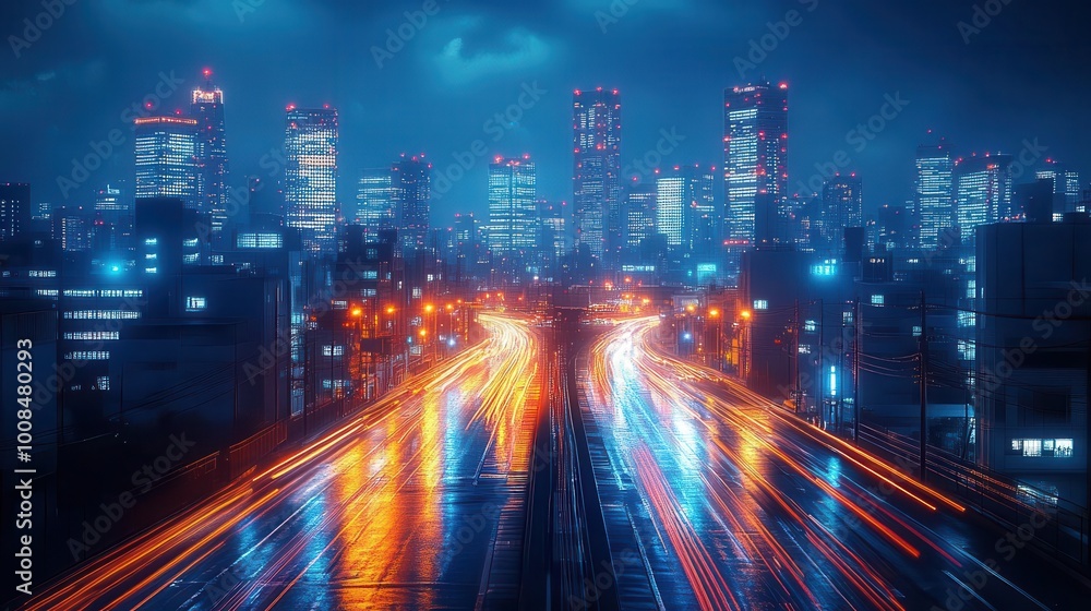 a futuristic cityscape features towering illuminated skyscrapers intertwined with advanced technology radiating a vibrant energy that encapsulates the pulse of modern urban life and innovation a futuristic cityscape features towering illuminated skyscrapers intertwined with advanced technology radiating a vibrant energy that encapsulates the pulse of modern urban life and innovation