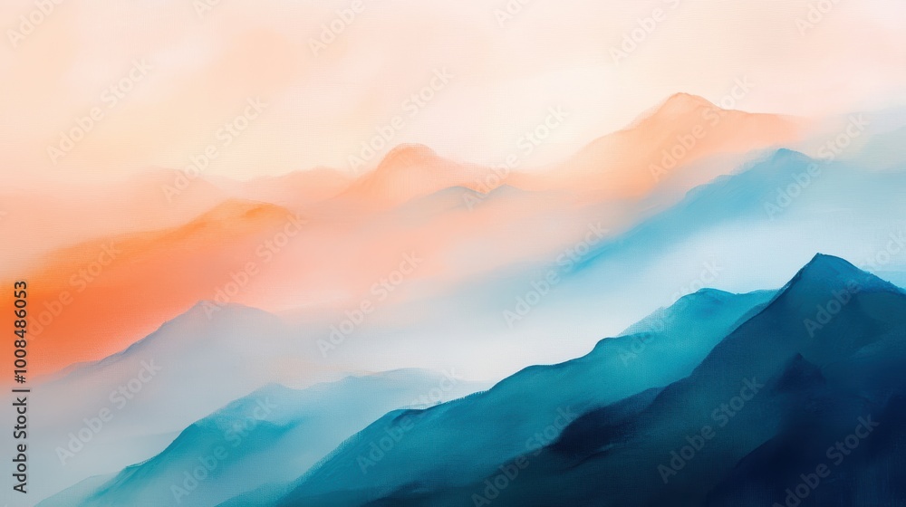 Serene Abstract Landscape with Soft Gradients Serene Abstract Landscape with Soft Gradients