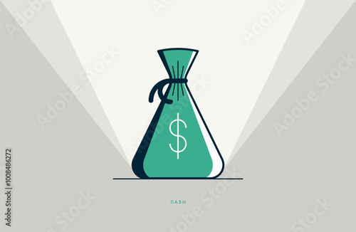 Money bag cash concept post...