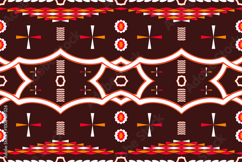 Blue and Green Abstract Tribal Pattern