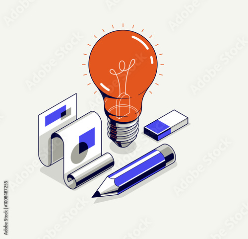 Creative idea concept, ligh...
