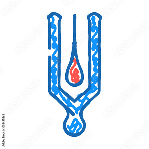 tilak mark doodle icon sketch vector. tilak mark sign. isolated symbol illustration