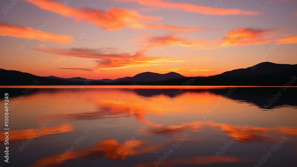 Beautiful Golden Sunset Over a Serene Lake: Nature Photography Beautiful Golden Sunset Over a Serene Lake: Nature Photography