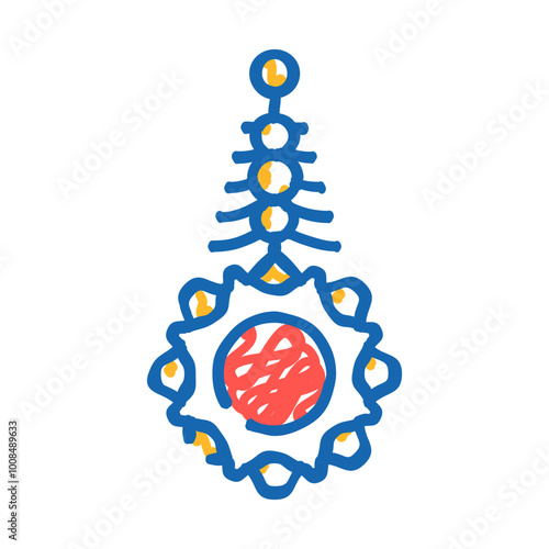 bindi forehead decoration doodle icon sketch vector. bindi forehead decoration sign. isolated symbol illustration