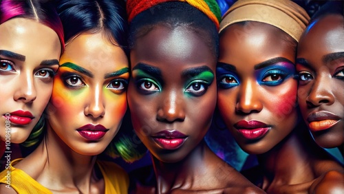 Diverse Skin Colors Palette Showcasing the Beauty and Variety of Human Complexions in Artistry photo