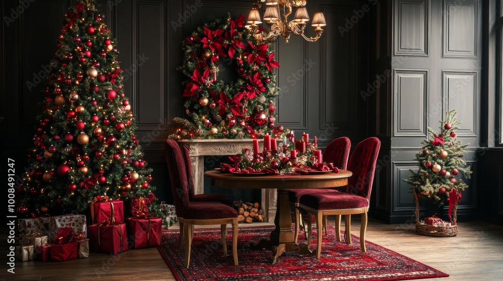 Obraz premium A stylish Christmas design that captures the festive spirit.