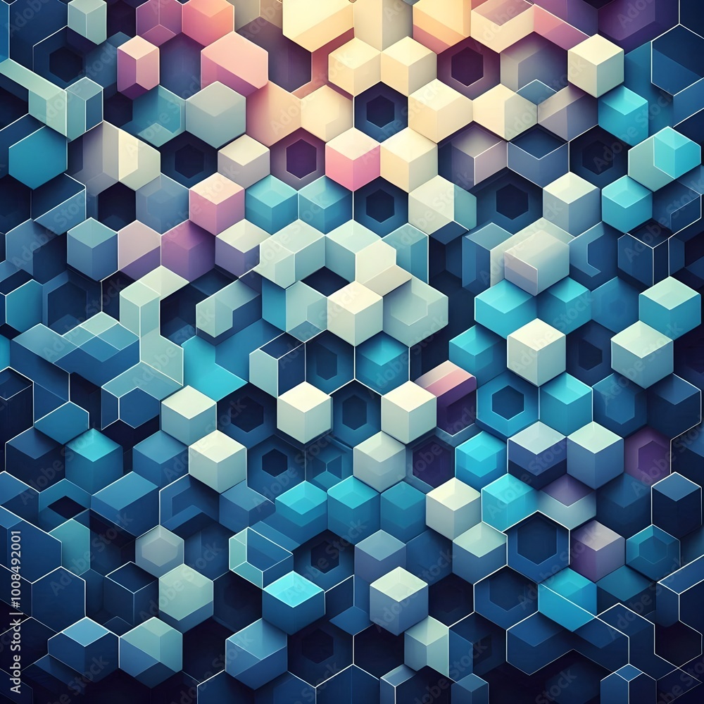 Colourful hexagon geometric background Colourful hexagon geometric background