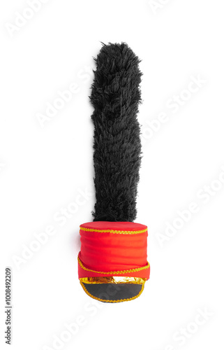 Fotografía red hussar hat isolated on white background