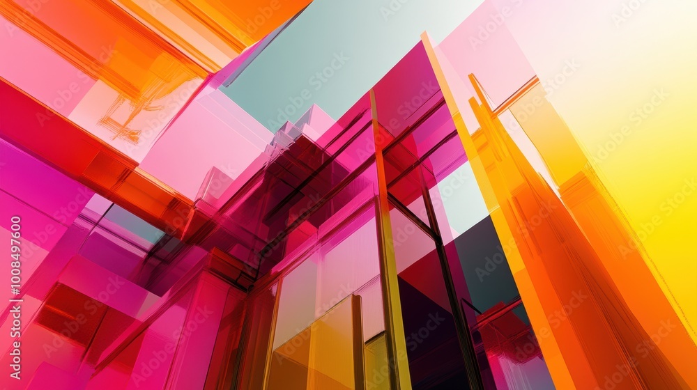 Colorful Layered Abstract Architecture Design Colorful Layered Abstract Architecture Design