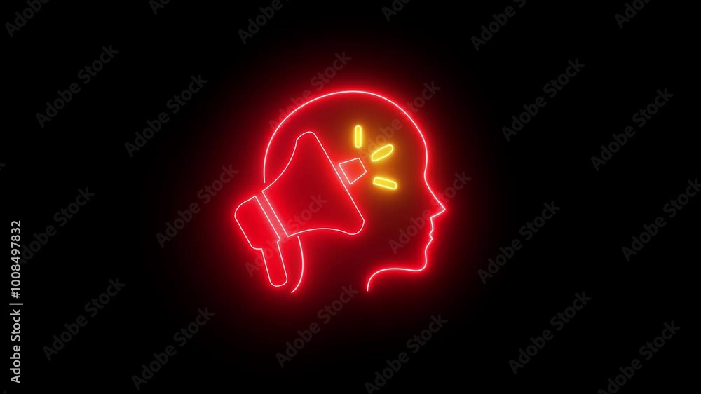 Public Relations concept, the practice of managing and disseminating information from an individual or an organization to the public. Megaphone icon and human head isolated Public Relations concept, the practice of managing and disseminating information from an individual or an organization to the public. Megaphone icon and human head isolated