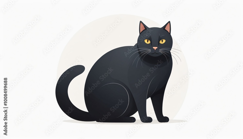 cute round fat cat illustration background cute round fat cat illustration background