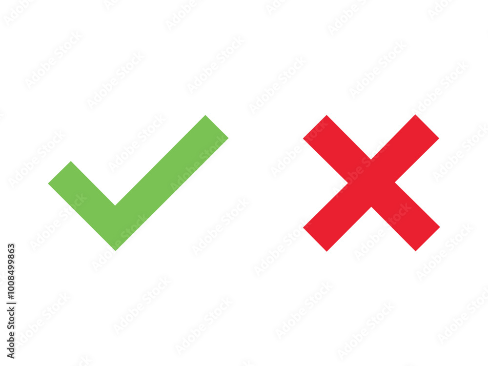 check mark icon button set. check box icon with right and wrong buttons and yes or no checkmark icons in green tick box and red cross check mark icon button set. check box icon with right and wrong buttons and yes or no checkmark icons in green tick box and red cross