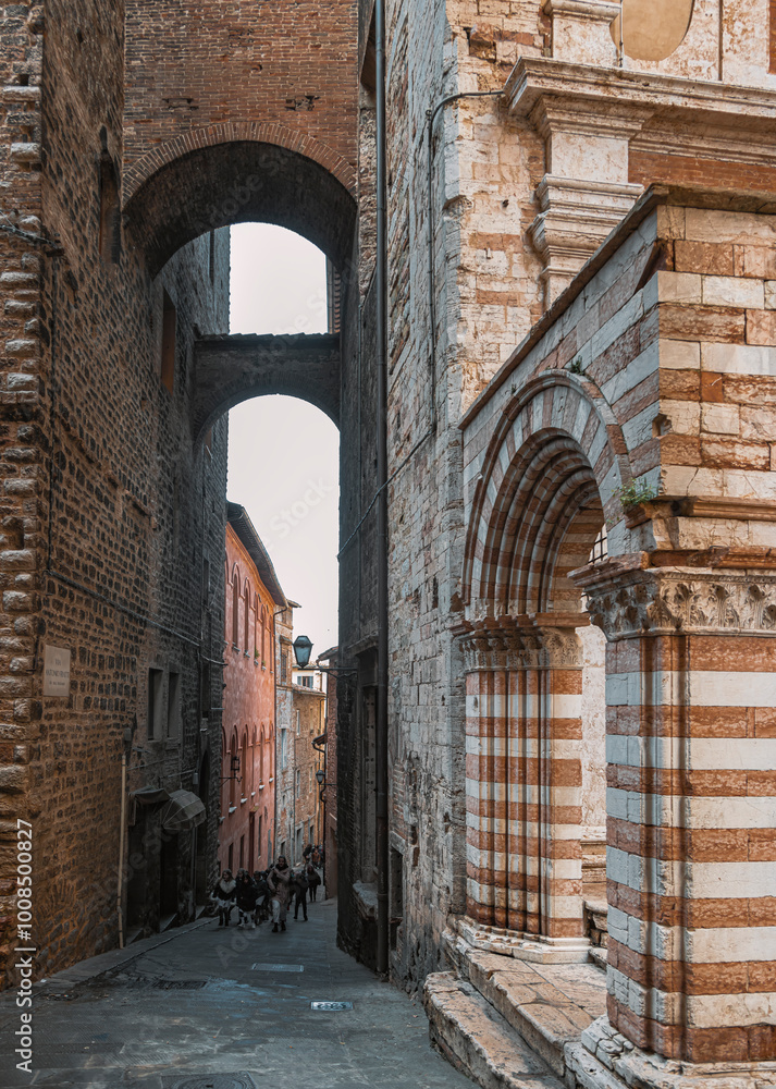 Obraz premium perugia alley, italy, umbria