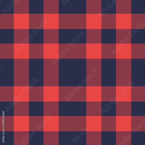 Newborn background plaid seamless, amazing texture textile check. Neat tartan pattern fabric vector in red and dark colors.