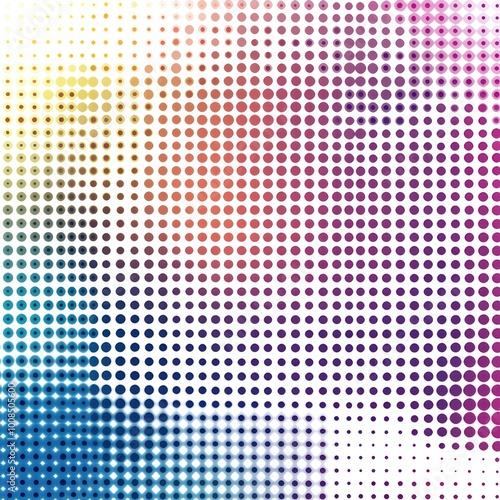 Abstract Dots Creating a Colorful Fading Pattern