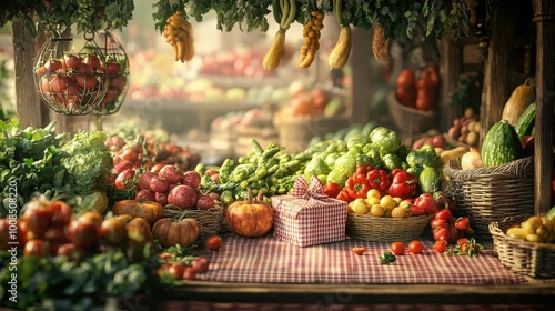 Vibrant Abundance: A Farmer's Market Feast for the Senses