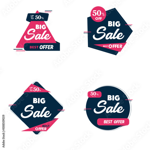 Vector illustration sale callouts banner set template
