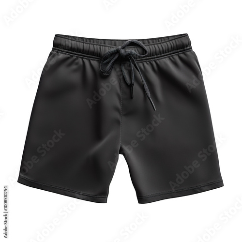 Black shorts isolated on transparent background