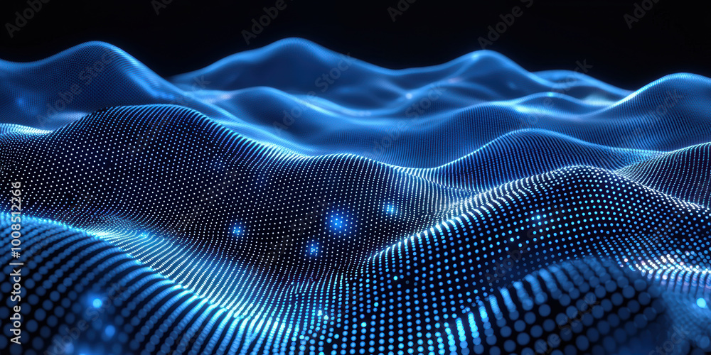 Digital blue dots background Digital blue dots background