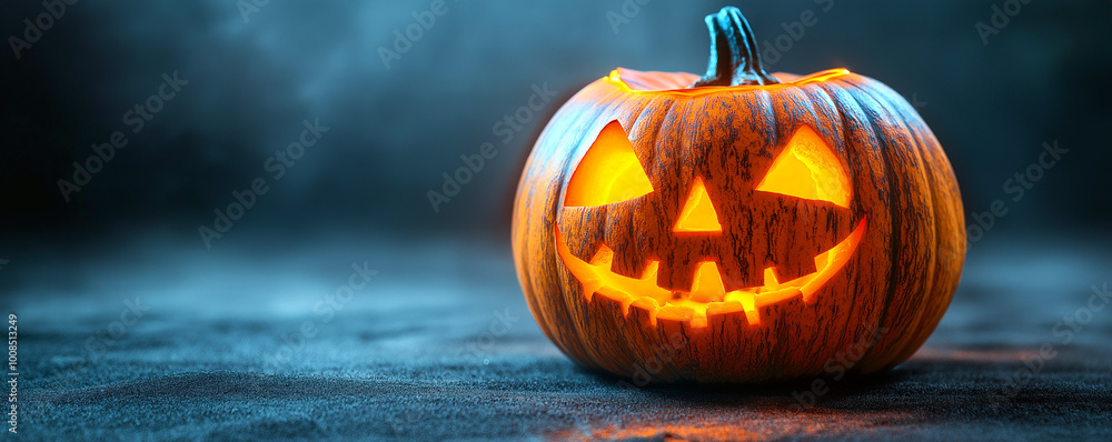 Rough Grunge Jack-o-Lantern Pumpkin, Dark Scary Funny Halloween Background. Mysterious, Spooky, Surreal, Eerie Traditional Party Decoration. Trendy 3D Render Cartoon, Realistic Textures, Dark Neon Rough Grunge Jack-o-Lantern Pumpkin, Dark Scary Funny Halloween Background. Mysterious, Spooky, Surreal, Eerie Traditional Party Decoration. Trendy 3D Render Cartoon, Realistic Textures, Dark Neon