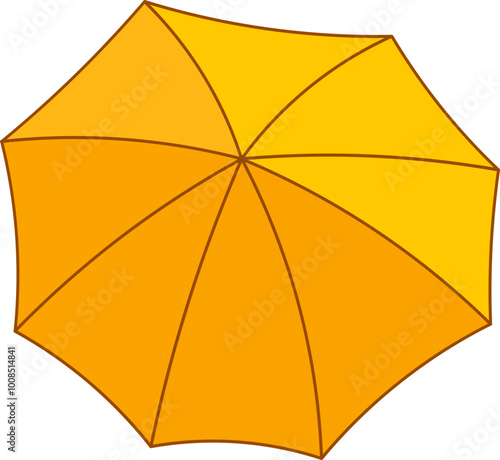 Simple yellow umbrella element.