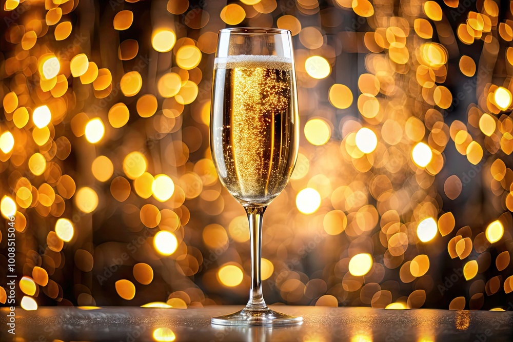Elegant Glass of Champagne Isolated on White Background for Celebrations and Special Occasions Elegant Glass of Champagne Isolated on White Background for Celebrations and Special Occasions