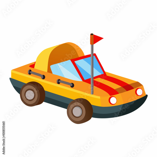 raft car on a white background