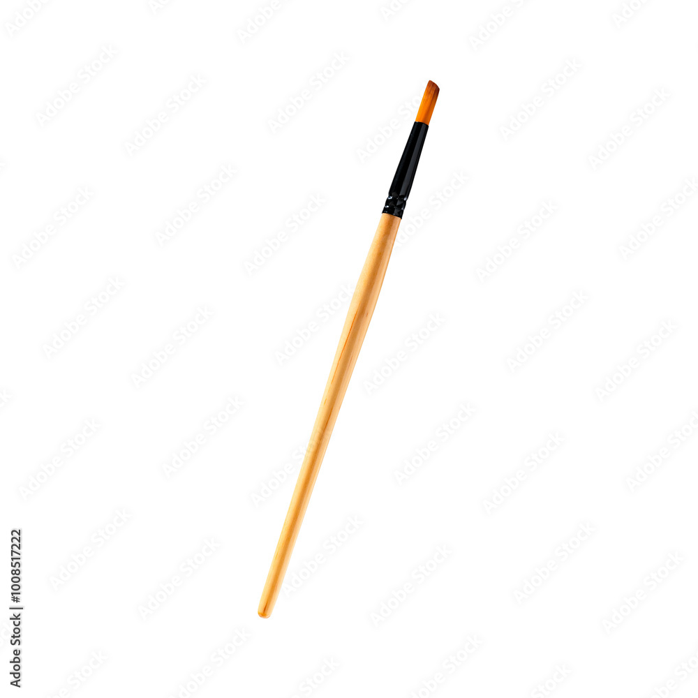 Round nylon artistic brush, isolated on a white background. Round nylon artistic brush, isolated on a white background.