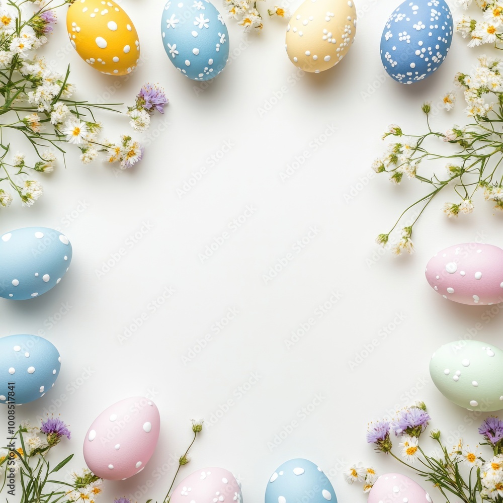 Easter frame design for a banner with copy space. Easter frame design for a banner with copy space.